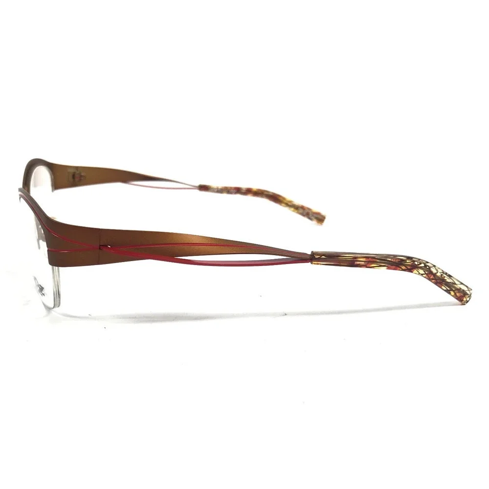 BOZ Eyeglasses Frames STAR 9230 Brown Red Cat Eye Half Rim 52.5-17-131